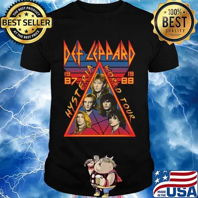 Def leppard 1987 1988 hysteria world tour shirt