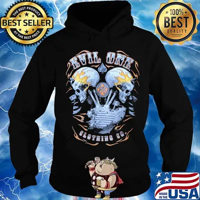 Demon Head Flaming Skulls Biker s Hoodie
