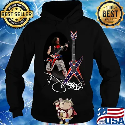 Dimebag darrell costume playing guitar signatures s Hoodie