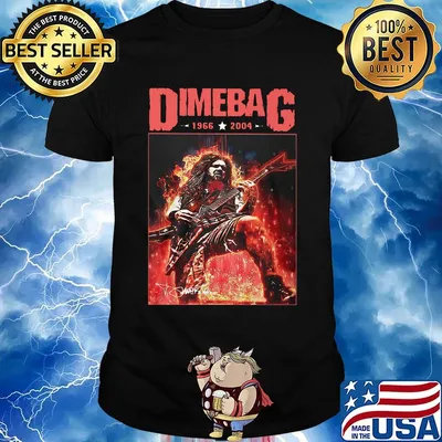 Dimebag playing guitar 1966 2004 signature shirt