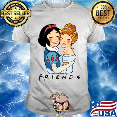 Disney cartoon snow white and belle friends shirt