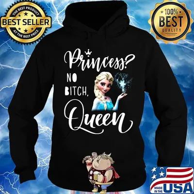 Disney elsa princess no bitch queen s Hoodie