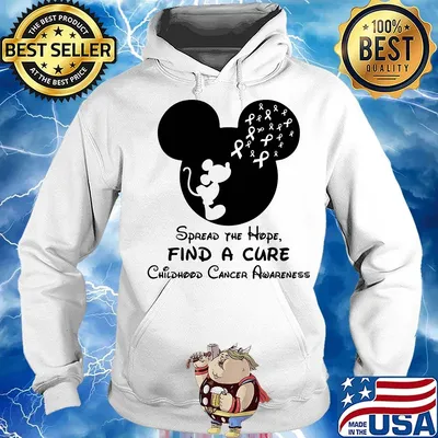Disney mickey mouse spread the hope find a cure childhood cancer awareness s Hoodie