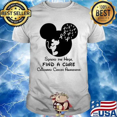 Disney mickey mouse spread the hope find a cure childhood cancer awareness shirt