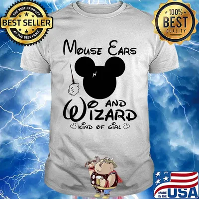 Disney mouse ears and wizard kind of girl shirt