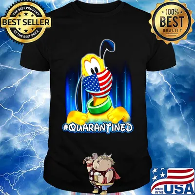 Disney pluto face mask quarantined shirt