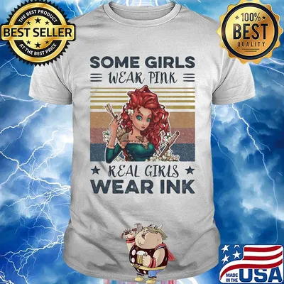 Disney princess archery tattoos some girls wear pink real girls wear ink stars vintage retro shirt