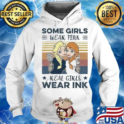Disney princess bella tattoos some girls wear pink real girls wear ink stars vintage retro s Hoodie