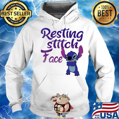 Disney resting stitch face s Hoodie