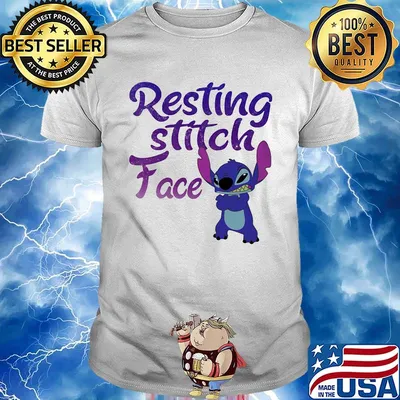 Disney resting stitch face shirt