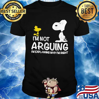 Disney snoopy and woodstock i'm not arguing i'm explaining why i'm right shirt