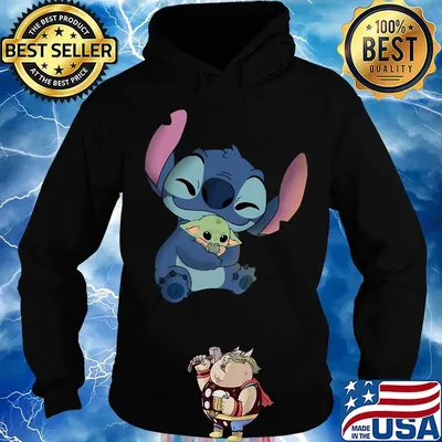 Disney stitch hug baby yoda s Hoodie