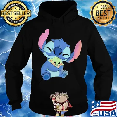 Disney stitch hug baby yoda s Hoodie