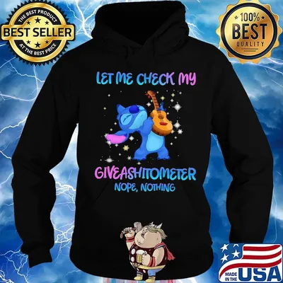 Disney stitch let me check my giveashitometer nope nothing s Hoodie