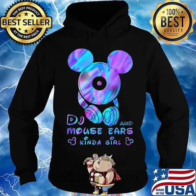 Dj and mouse ears kind girl s Hoodie