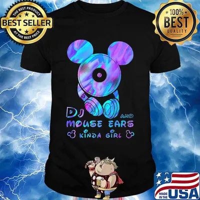 Dj and mouse ears kind girl shirt