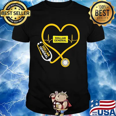 Dollar General nurse stethoscope love heartbeat shirt