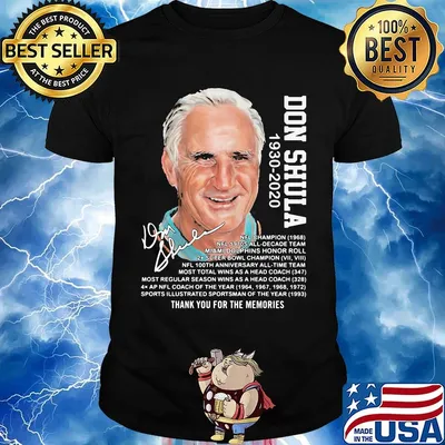 Don shula 1930 2020 miami dolphins thank you for the memories signature shirt