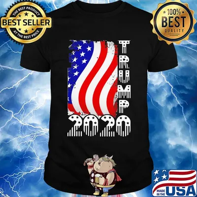 Donald trump 2020 american flag happy independence day shirt