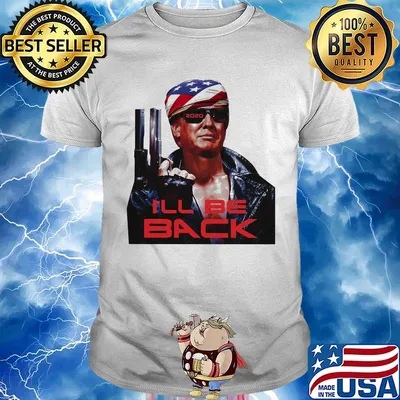 Donald trump 2020 i'll be back american flag independence day shirt