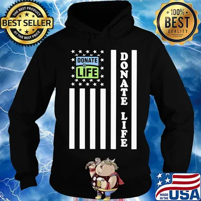 Donate life american flag happy independence day s Hoodie