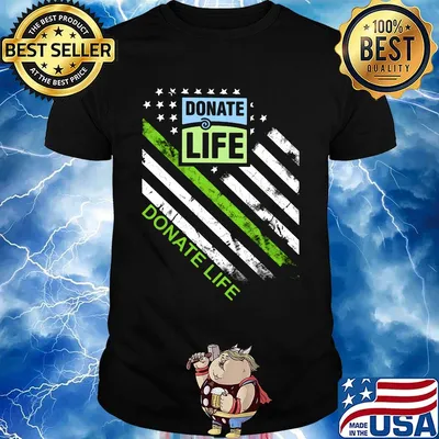Donate life logo american flag happy independence day shirt