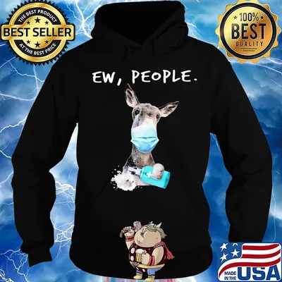 Donkey mask wash your hand ew people s Hoodie