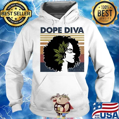 Dope Diva Black Girl Vintage Retro Shirt Hoodie