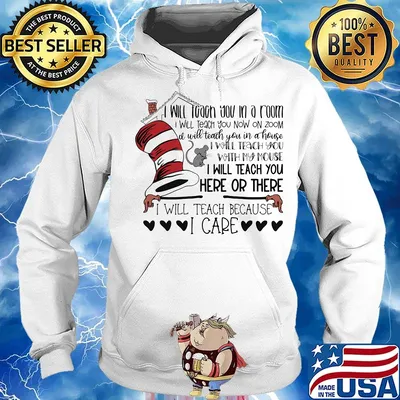Dr seuss i will teach you in a room i will teach you now on zoom i s Hoodie