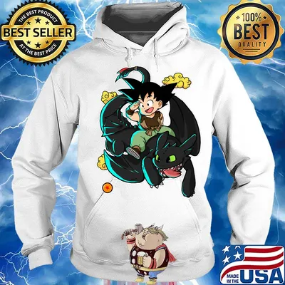 Dragon ball 7 songoku riding toothless dragon s Hoodie