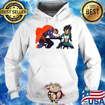 Dragon ball 7 vegeta vs superman arm wrestling s Hoodie