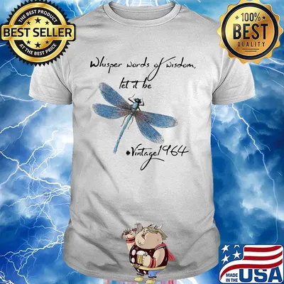 Dragonfly whisper words of wisdom let it be vintage 1964 shirt