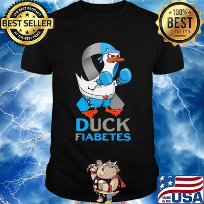 Duck fiabetes cancer awareness shirt