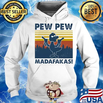 Duck pew pew madafakas vintage retro s Hoodie