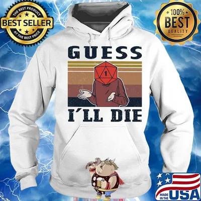 Dungeons and Dragons Dice d20 guess I'll die vintage retro s Hoodie