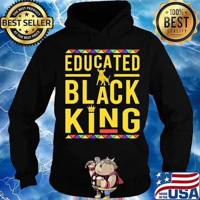 Educated black king johnson c smith university pennant s Hoodie