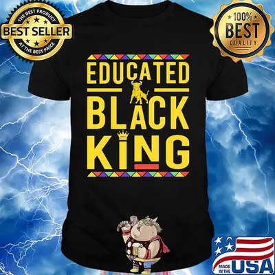 Educated black king johnson c smith university pennant shirt