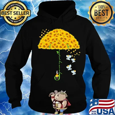 Elephants and umbrella sunflowers you are my sunshine s Hoodie