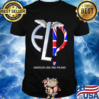 Emerson, lake & palmer band emerson lake and palmer wings shirt