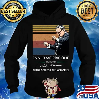 Ennio morricone 1928 2020 thank you for the memories signature vintage retro s Hoodie