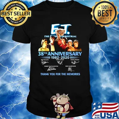 Et the extraterrestrial 38th anniversary 1982 2020 thank you for the memories signatures shirt