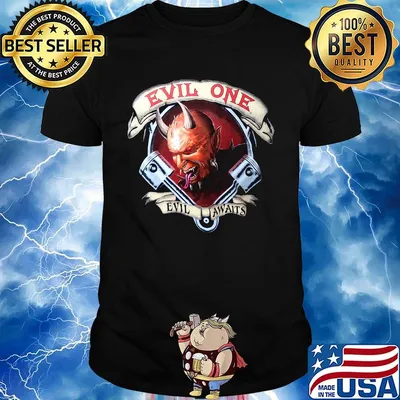 Evil Awaits Demon Men’s Biker shirt