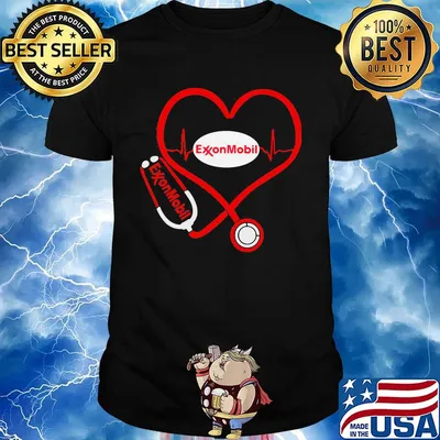 Exxon Mobil nurse stethoscope love heartbeat shirt
