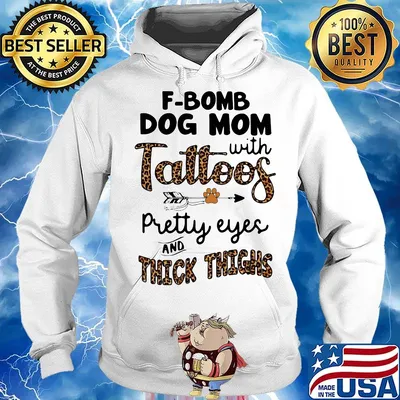 F-bomb dog mom with tattoos pretty eyes and thick thighs leopard s Hoodie