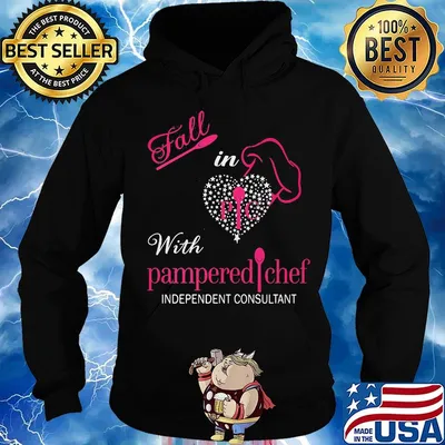 Fall in with pampered chef independent consultant heart s Hoodie