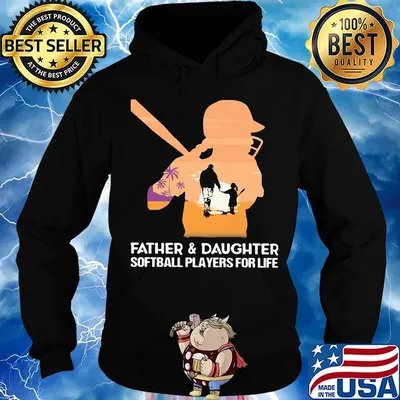 Father and daughter softball players for life s Hoodie
