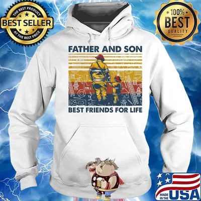 Father And Son Best Friends For Life Firefighters Vintage Retro Shirt Hoodie
