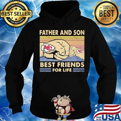 Father and son best friends for life vintage retro kansas city chiefs s Hoodie