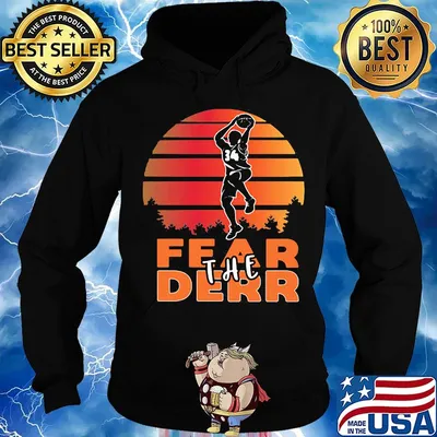 Fear the deer basketball vintage retro s Hoodie