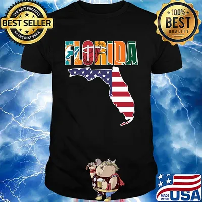 Florida america map happy independence day shirt